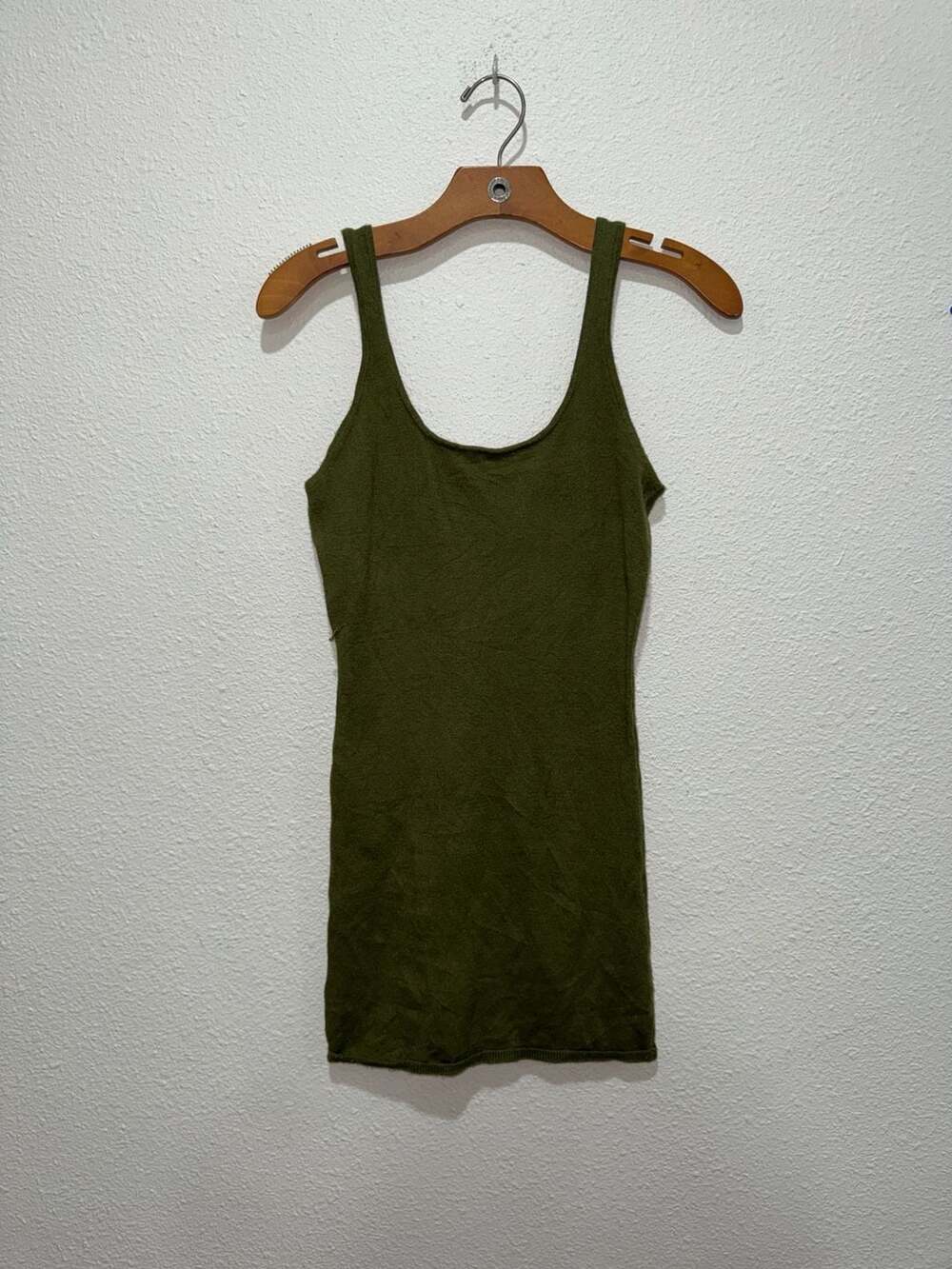 Double Zero Olive Green Knit Tank Top Camisole Size Small